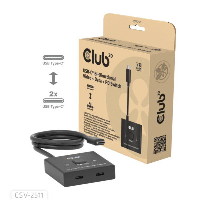 VIDEO SWITCH USB-C 2PORT / CSV-2511 CLUB3D