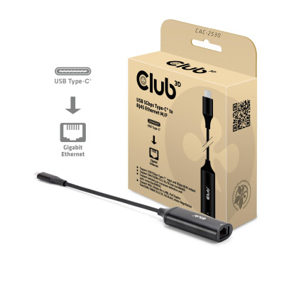 I / O ADAPTER USB-C TO RJ45 / M / F CAC-2530 CLUB3D