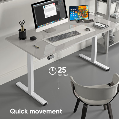 DESK FRAME MOTORISED / WHITE WDF221E-W ONKRON