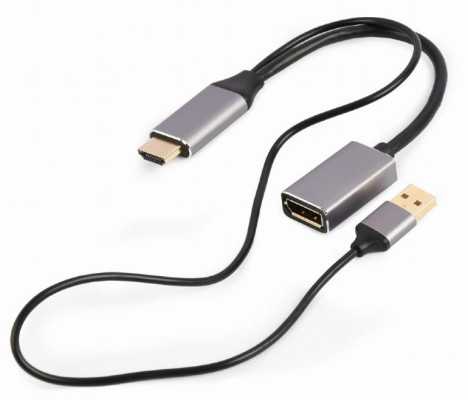 I / O ADAPTER HDMI TO DP / BLACK A-HDMIM-DPF-02 GEMBIRD