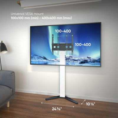 TV SET ACC FLOOR STAND  / 26-65" / WHITE TS1140-W ONKRON