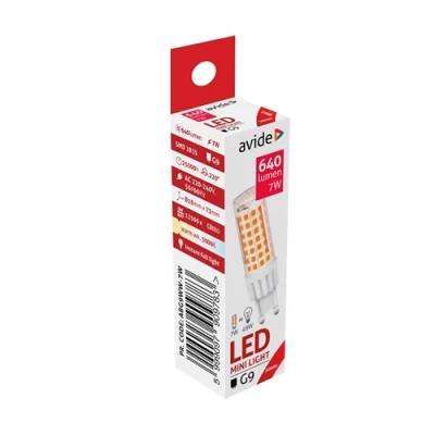 LED bulb G9, 7W, 640lm, 220°, 3000K