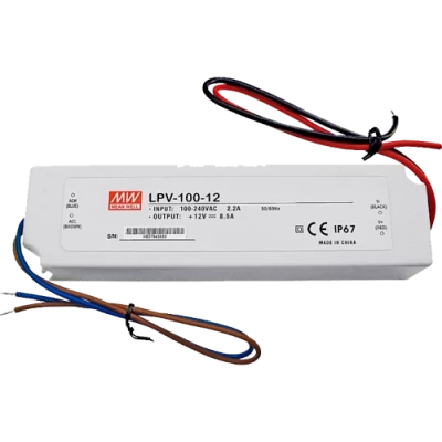 LED Pulse power supply unit 12V, 100W, IP67, 8.5A