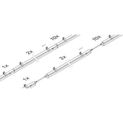 LED lineārais gaismeklis 120cm, 14W, 4000K, IP20 LINEAR COMPACT SWITCH