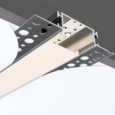 Anodized aluminum profile for 1-2 rows of LED strip HB-61X14
