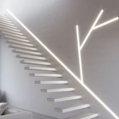Anodized aluminum profile for 1-2 rows of LED strip HB-61X14