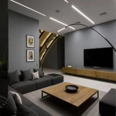 Anodized aluminum profile for 1-2 rows of LED strip HB-61X14