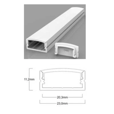 Anodized aluminum profile for 1-2 rows of LED strip HB-24X10