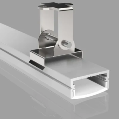 Anodized aluminum profile for 1-2 rows of LED strip HB-24X10
