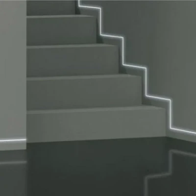 Anodized aluminum profile for 1-2 rows of LED strip HB-24X10