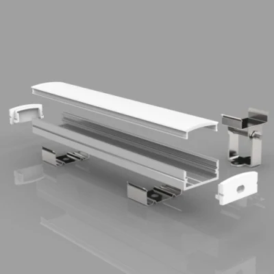 Anodized aluminum profile for 1-2 rows of LED strip HB-24X10