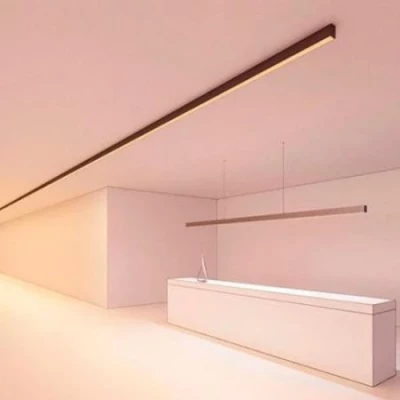 Anodized high aluminum profile for 1-4 rows of LED strips HB-75X50