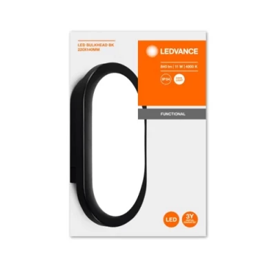 Facade luminaire 11W, 4000K, IP54 LED BULKHEAD