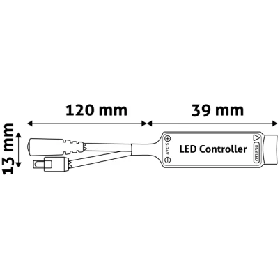 RGB LED lentes kontrolieris ar pulti 12V 6A 72W