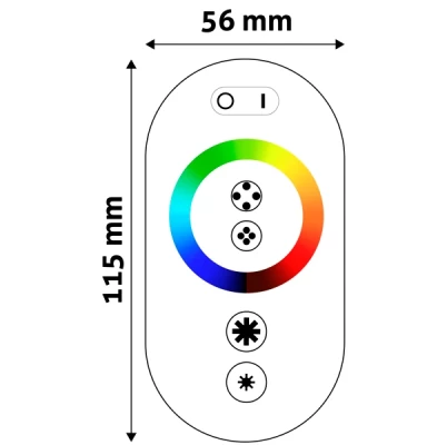 RGB Контроллер для LED ленты с пультом 12-24V, 216W