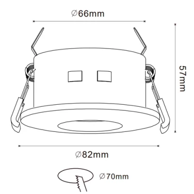 Встраиваемый светильник SARDUNYA-R, excl. MR16, max 50W, IP65