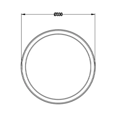 Ceiling lamp CLARIMO 18W, 3000K, IP44