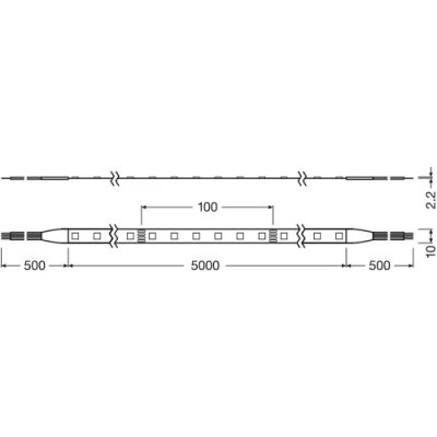 LED Strip 5m RGB IP00 14.4W