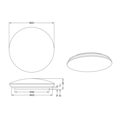 Потолочный светильник с пультом CHARLY 27W, CCT+RGB, IP20