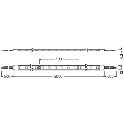 LED Lente 5m RGB IP65 14.4W