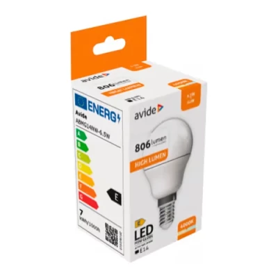 LED лампа E14, G45, 6.5W, 806lm, 4000K