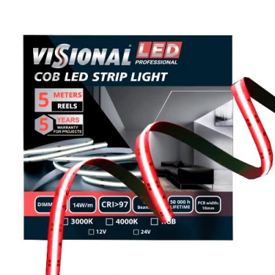 LED Strip COB RGB, IP20, 12V, 14W