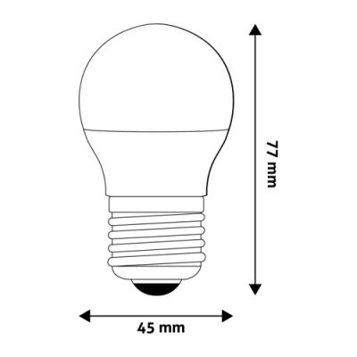 LED bulb E27, G45, 6.5W, 806lm, 3000K