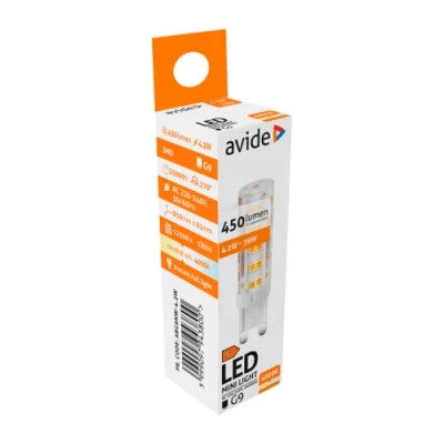LED лампа G9, 4.2W, 450lm, 220°, 4000K