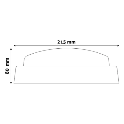 Griestu lampa Bulkhead (Titania-R) 14W, 4000K, IP54