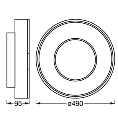 Griestu viedā lampa SMART+ Orbis Claria 32W, CCT, IP20