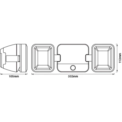 Fasādes gaismeklis 10W, 4000K, IP54 BATTERY LED SPOTLIGHT DOUBLE