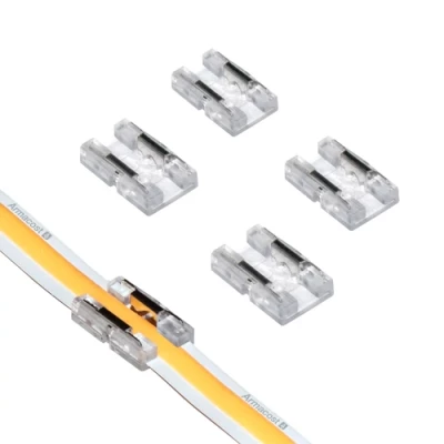 Savienotājs 10 mm COB vienkrāsainai LED lentei, 2 kontakti