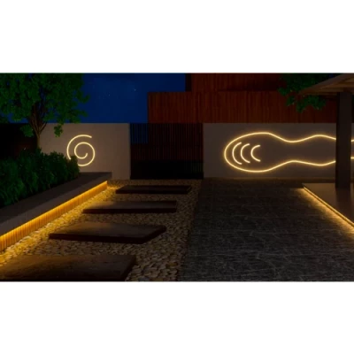 Outdoor LED neon strip IP67, warm white, 220-240V