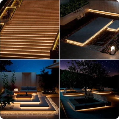 Outdoor LED neon strip IP67, warm white, 220-240V