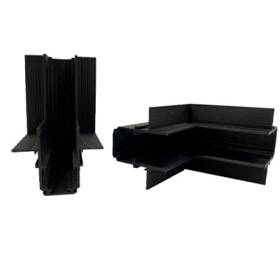 Угловой L-образный коннектор для встраиваемой под регипс рельсы