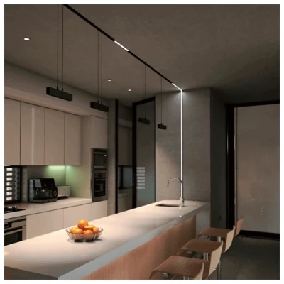 LED Magnētiskais sliežu gaismeklis GRILLE LIGHT 12W, 3000K, 221 mm, 48V