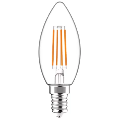 LED spuldze E14, C35, 6.5W, 806lm, 2700K, filament