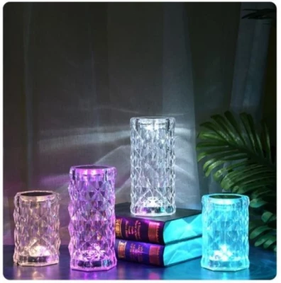 LED Dimanta galda lampa - nakts gaismeklis RGB