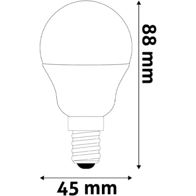 LED Daudzkrāsaina spuldze ar pulti E14, G45, 4.9W, 470lm, 3000K+RGB
