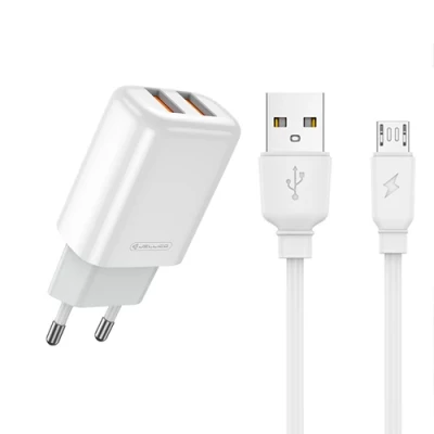 Адаптер для быстрой зарядки с 2 x USB и кабелем Micro USB