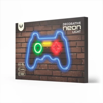 LED Neona gaismas izkārtne - GAMEPAD, daudzkrāsains
