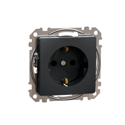 Zemapmetuma kontaktligzda 1-vietīga ar zemējumu, mehaniska SEDNA Design