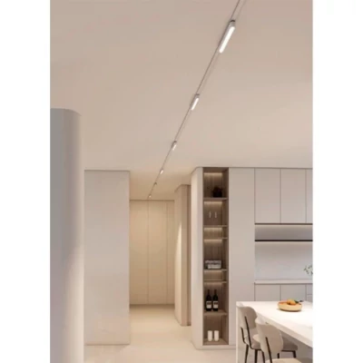 SLIM Magnētiskais sliežu gaismeklis 3000K, 6W, FLOOD LIGHT 48V