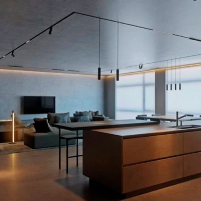 SLIM Magnētiskais sliežu gaismeklis 3000K, 8W, PENDANT LIGHT 48V