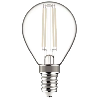 LED лампа E14, G45, 6.5W, 806lm, 2700K, white filament