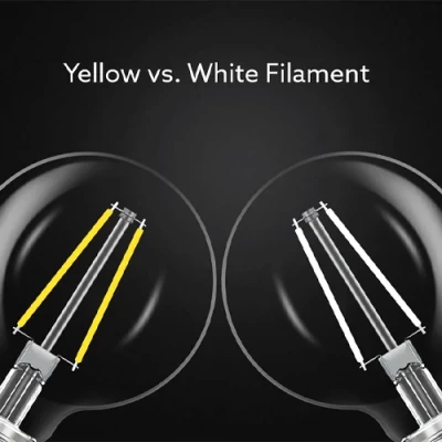 LED лампа E14, G45, 6.5W, 806lm, 2700K, white filament