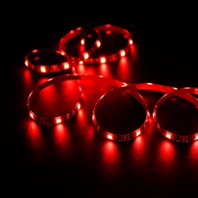 Влагостойкая LED лента красная, IP68, 12V, 12W, SMD5050