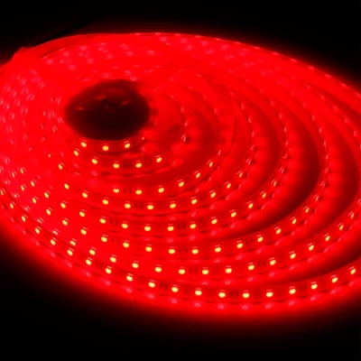 Влагостойкая LED лента красная, IP68, 12V, 12W, SMD5050