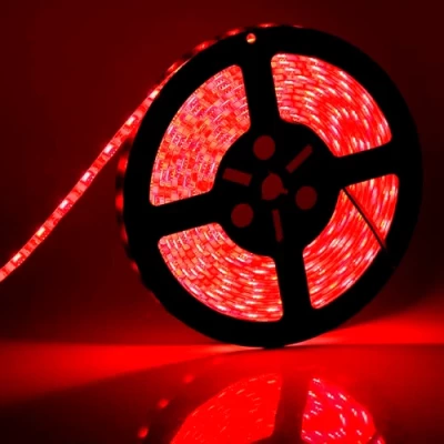 Влагостойкая LED лента красная, IP68, 12V, 12W, SMD5050