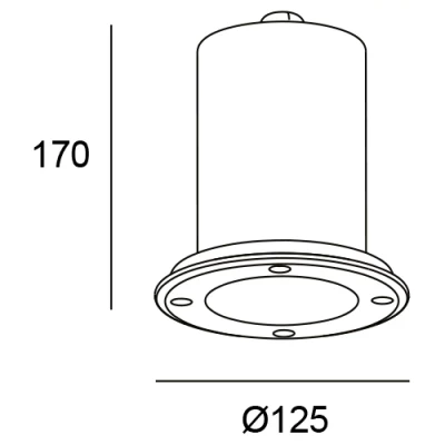 Recessed LED luminaire GEA, excl. GU10, 8W, IP65